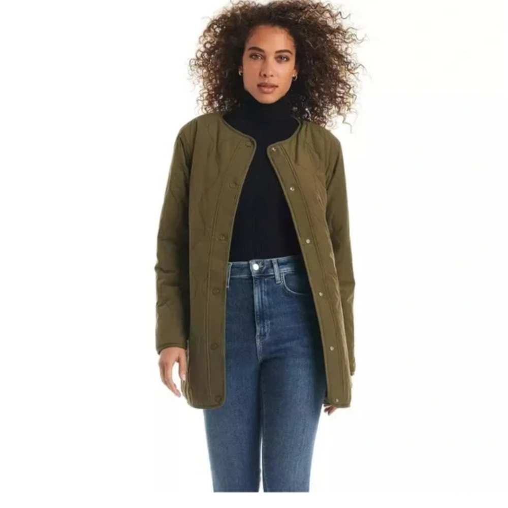 Koolaburra By Ugg Sherpa Reversible Olive Quilted Women's Jacket